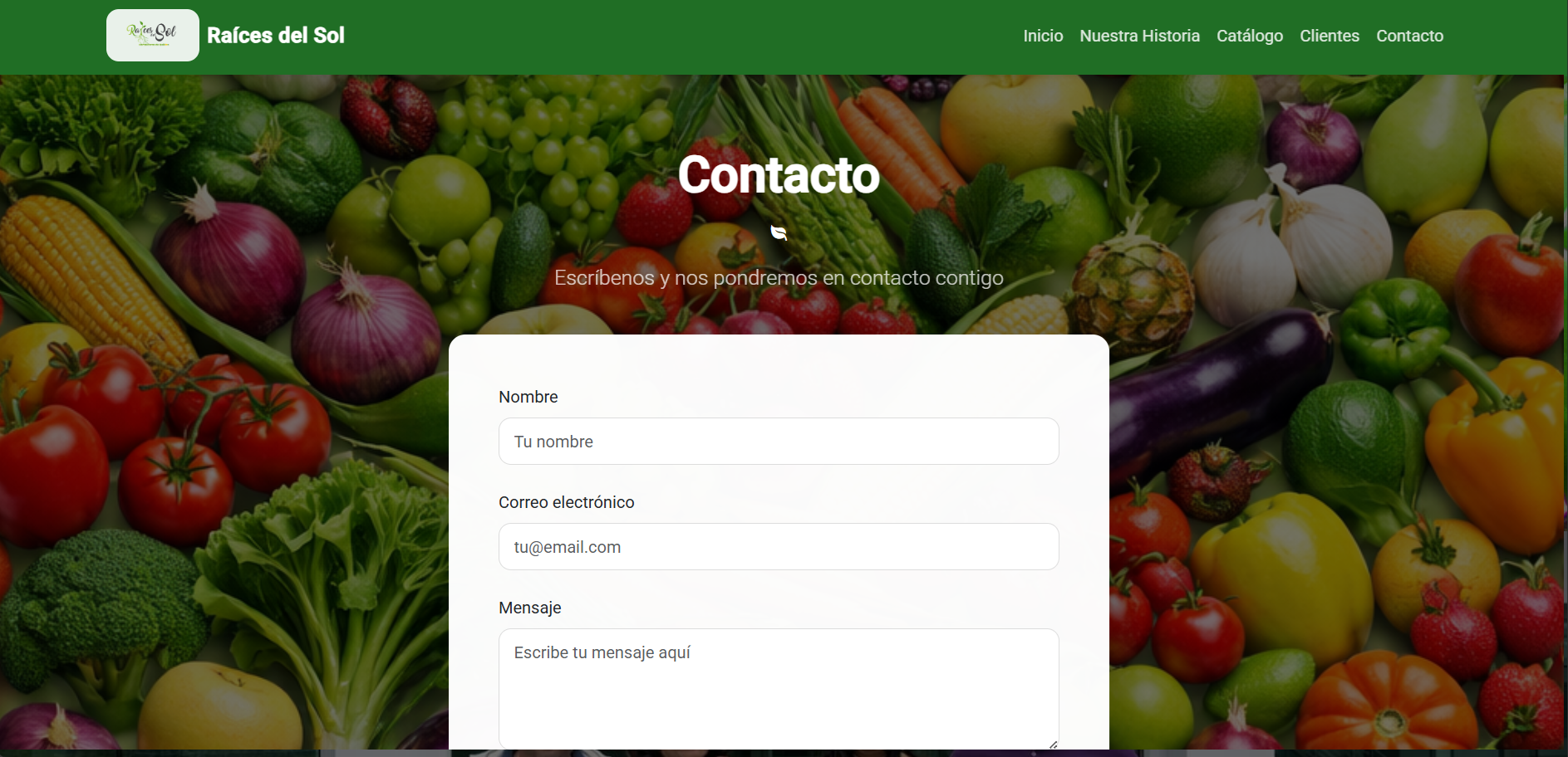 Raíces del Sol – catálogo de productos